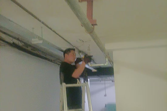 北京朝阳区酒店消防工程施工现场与系统改造示意